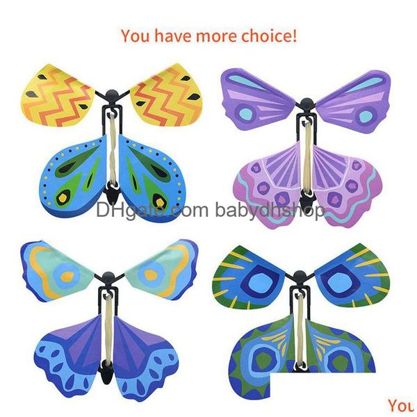 Adereços mágicos 3D Borboleta Crianças Brinquedos Fly Childrens A4284 Drop Delivery Presentes Puzzles Dhokd