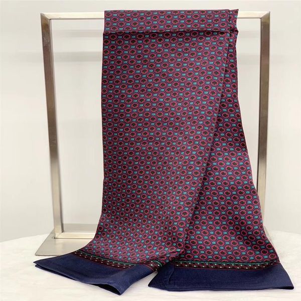 Новый винтажный шарф из 100% шелка тутового шелкопряда, мужской модный шарф с узором пейсли и цветами, двухслойный шелковый атласный шейный платок, заводские 30 шт. m268y