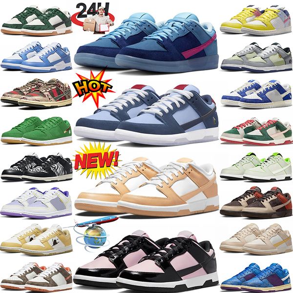 2024 Scarpe casual per uomo donna panda designer sneakers Triple Pink Corduroy Sandrift Cacao Wow Midnight Navy Plum Eclipse Jarritos UNC scarpe da ginnastica sportive all'aria aperta