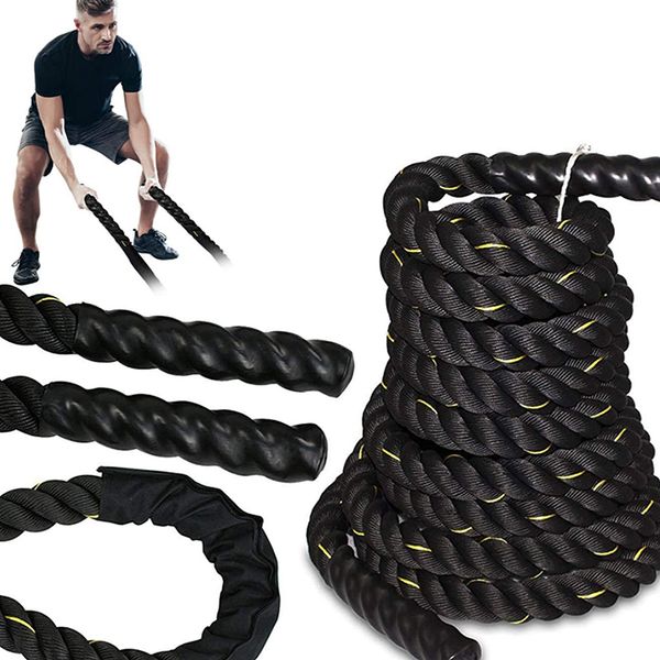 Скакалки 25 мм, тяжелая веревка для тренировок, боевая силовая тренировка, оборудование для домашнего спортзала, прыжки с мышцами 230904