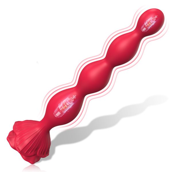 Giocattoli anali Vibratore Perline Butt Plug Maschile Massaggiatore prostatico Seno Capezzolo Stimolatore clitoride Masturbatore vibrante Ano Giocattolo sessuale Donna Uomo 230904