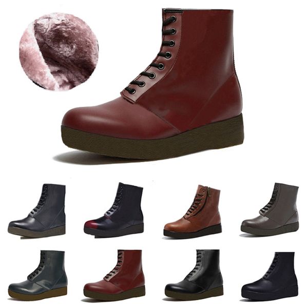 Designer-Herren-Schneestiefel, Winter-Lederfell, Knöchelhalbschuhe, Marineblau, Rot, Bordeaux-Grün, Stiefeletten, dreifach schwarz, weiß, Herren-Damen-Stiefel, Mode, GAI 36–44