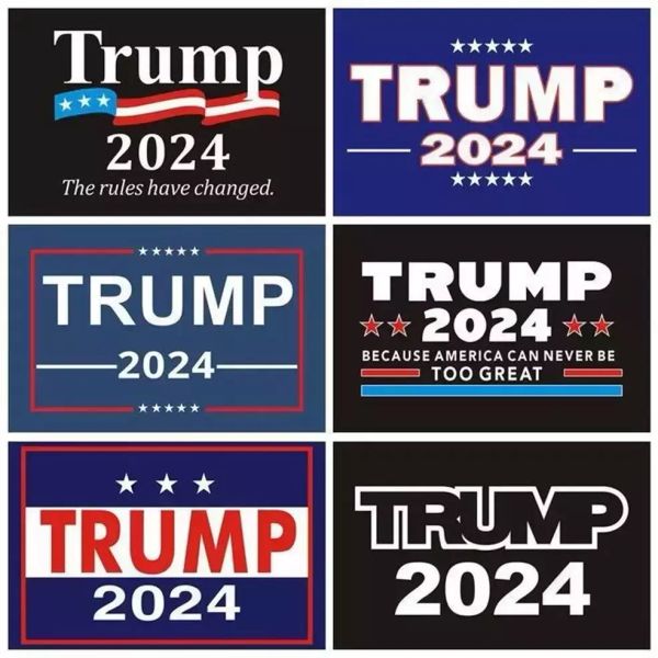 2024 Trump-Autoaufkleber, 2024 US-Präsidentschaftskampagne, Trump-Aufkleber, 14,8 x 21 cm, PVC-Tags, Trump 2024-Autoaufkleber, Auto-Dekoration, CPA3285 95