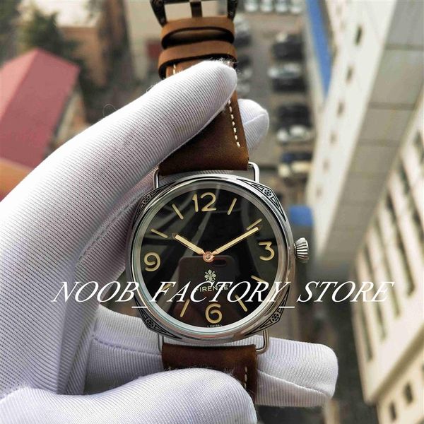 Yeni Çekim İzle 44mm Gravür Süper P 3000 Mekanik El Gemme Hareketi Moda Mens Saatleri Origin Box Strap195J