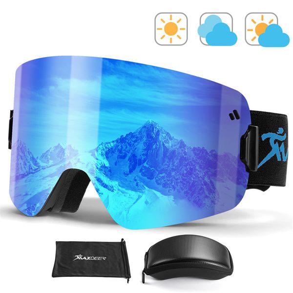 Ski Goggles Men Magnet Set Double Layers Lens Antifog UV400 Protection OTG Snow Women Skiing Eyewear Snowboard Glasses 230904