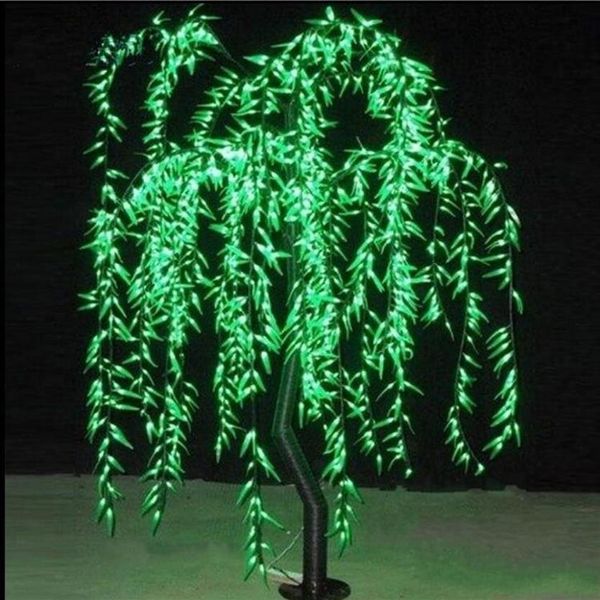 Decorazioni natalizie LED salice artificiale albero piangente luce uso esterno 945 pezzi LED 1 8 m 6 piedi altezza decorazione antipioggia279T