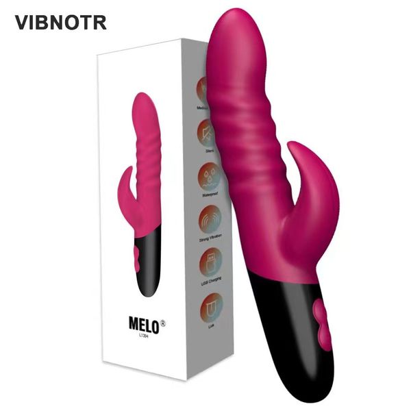 Vibradores Poderoso Coelho Vibrador Feminino G Spot Clitóris Nipple Dual Stimulator Massageador 2 em 1 Dildo Shop Adulto Bens Brinquedos Sexuais para Mulheres 230904