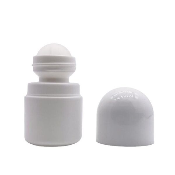 Garrafas de embalagem atacado 30ml rolo de plástico em garrafa de rolo vazio branco 30cc rol-on desodorante de bola por loção recipiente leve gota de dhy9z