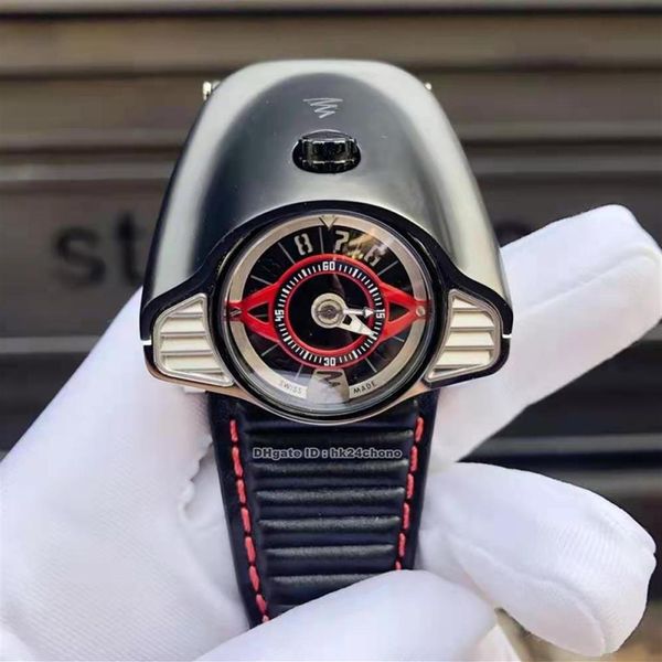 Часы Azimuth Gran Turismo с PVD-покрытием, стальные автогонки, автоматические мужские часы Miyota, черный циферблат, кожаный ремешок, мужские наручные часы 259E