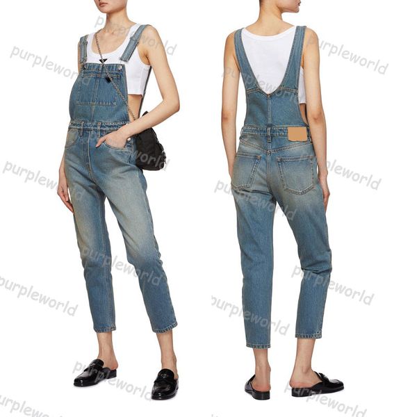 Damen Neckholder-Jeans, Sommermode, lockere Neckholder-Jeans, lässige Manschettenlose Tasche, weites Bein, Overalls