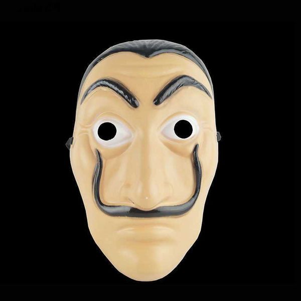 Maschere per feste 5 pz / lotto Dali Maschera di plastica Casa di carta Decorazione Cosplay Masquerade Halloween Strumenti divertenti T230905