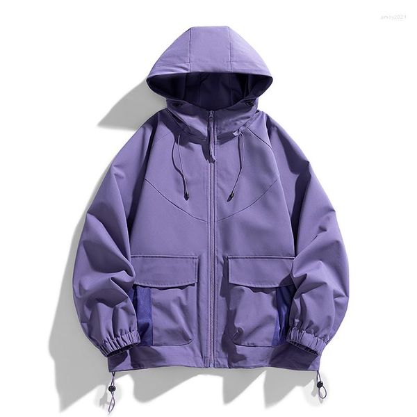 Herrenjacken Herbst Oversize Zip Up Jacke Männer Baggy Mantel Windjacke Mode Koreanische Streetwear Mit Kapuze Oberbekleidung Kleidung Tops Männlich Weiblich