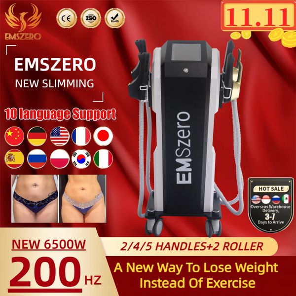 EMSzero 14 Tesla 200 Гц Вес L-oss DLS-EMSLIM RF Beauty Device 6500 Вт Скульптура EMS NEO для похудения тела, скульптурирования мышц, увеличения