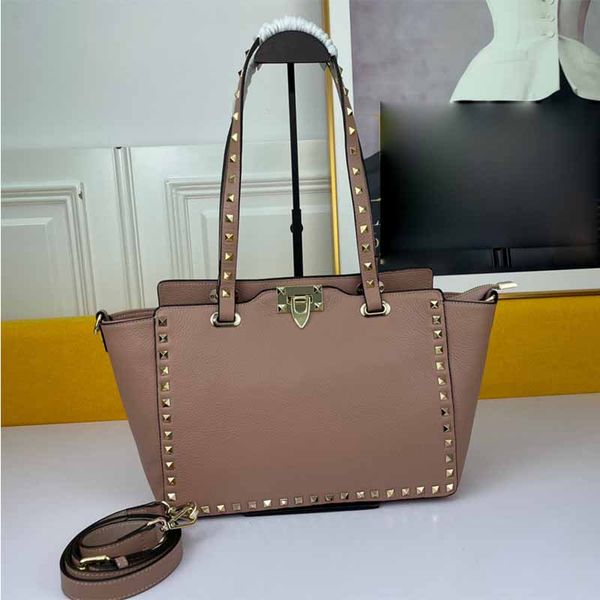 Designer sacola clássico compras mamãe saco grande capacidade bolsa de luxo bolsa moda rebite decoração bolsa de ombro couro lichia padrão sacos de embreagem de viagem