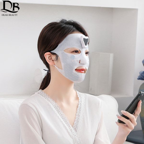 Dispositivi per la cura del viso Importatore di maschere elettriche EMS Dispositivo di bellezza Macchina Vibrazione Massaggiatore di bellezza Stringere la pelle Lifting Spa Maschera per il viso 230904