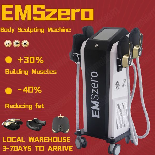 EMSZero Body Sculpting RF DLS-EMSLIM 14 Tesla Máquina de emagrecimento de gordura para redução muscular com 4 alças Almofadas de estimulação pélvica Salão de beleza