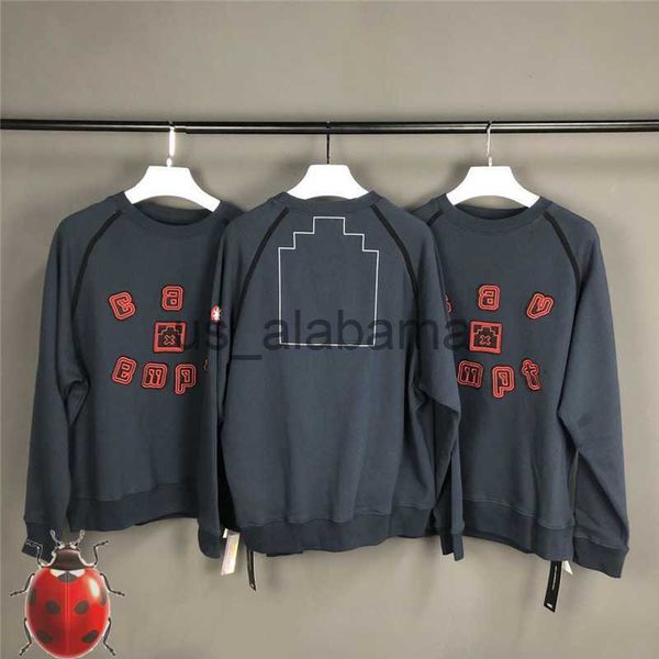 Moletons Masculinos Moletons Cavempt.CE Bordado Patch Carta Pesado Tecido Crewneck Moletons Homens Mulheres Oversize Streetwear Hoodie Japão X0905