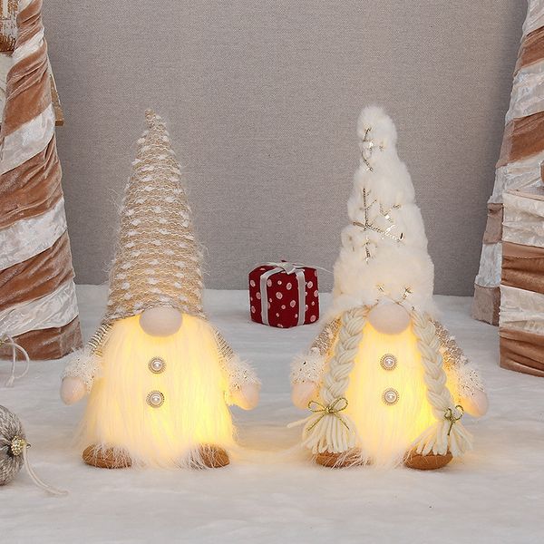 Decorazioni natalizie Bambole di Natale di grandi dimensioni Babbo Natale retrattile Pupazzo di neve Alce Albero di Natale Decorazioni per la casa Navidad Anno 2024 Figurina 230904