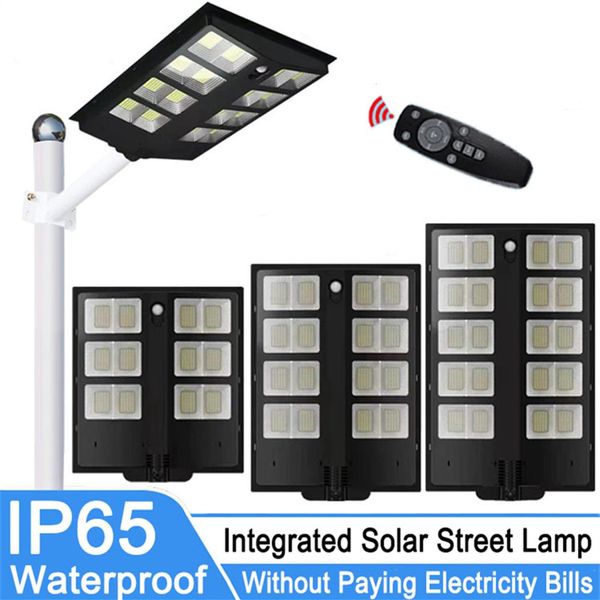 Lâmpadas de rua solares led controle remoto pir sensor movimento luz parede à prova dwaterproof água haste telescópica luzes do jardim para iluminação ao ar livre 291x