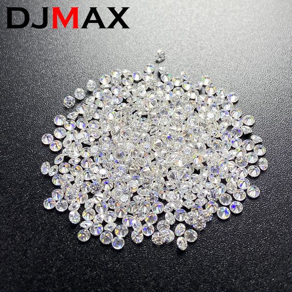 Свободные бриллианты DJMAX, оптовая продажа, 1 карат, камни небольшого размера, 0,8-3 мм, цвет D, VVS1, выращенные в лаборатории, черные бусины с бриллиантами 230904
