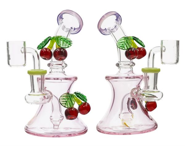 Vintage New Cherry Glass BONG Hookah Dab Rig Cachimbos Original fábrica feita pode colocar o logotipo do cliente por DHL UPS CNE