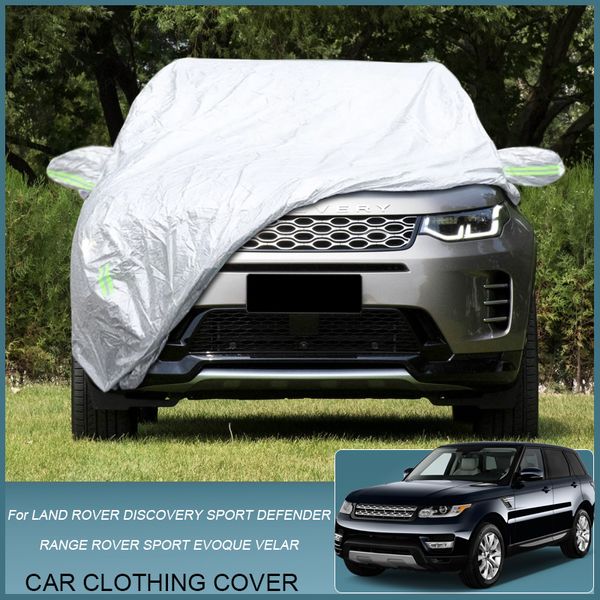 Capa de carro chuva geada neve poeira à prova dwaterproof água para land rover descoberta esporte defender range rover evoque velar anti-uv capa accesso