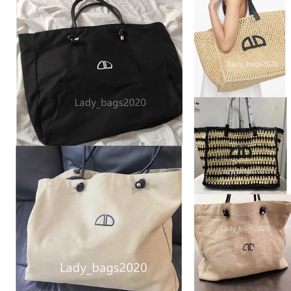 Newset Grande Tote Nicho Beach Bags Tecido Algas Designer Bag 46cm Moda Handmade Big Canvas Tote Luxo Bolsa Grande Mulheres Homens Capacidade Outdoor Bags 54cm