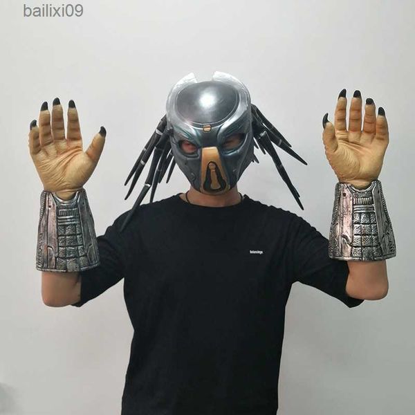 Máscaras de festa Filme Alien vs. Predator Lone Wolf Cosplay Adulto Máscara Halloween Party Predator Capacete Máscara de Horror para Homens e Mulheres T230905