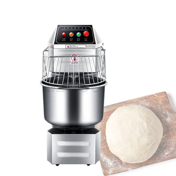 Máquina misturadora de massa espiral elétrica industrial, misturador de massa comercial para pão e pizza para padaria