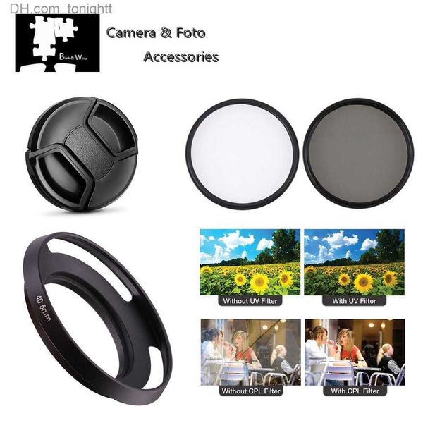 Filtreler 40.5mm UV CPL Circular Polarizasyon Filtre Lens Kaput Kapağı ZV-E10 A6400 A6300 A6100 A6000 A5100 A5000 Kamera 16-50mm Lens Q230905