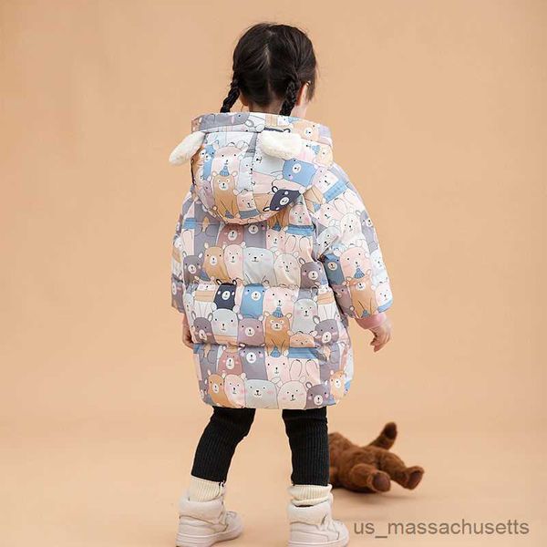 Para baixo casaco da criança inverno menina jaquetas criança casaco manteau fille para crianças para baixo outerwear bebê meninas edredão enfant r230905