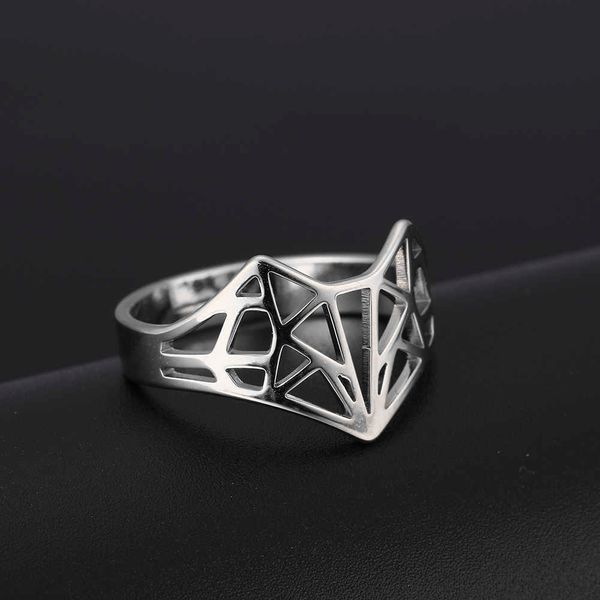 Anello solitario Skyrim Origami Anello di volpe Acciaio inossidabile Casual ridimensionabile Anelli per dito Gioielli Fede nuziale Regalo di anniversario per Donne Uomini x0905