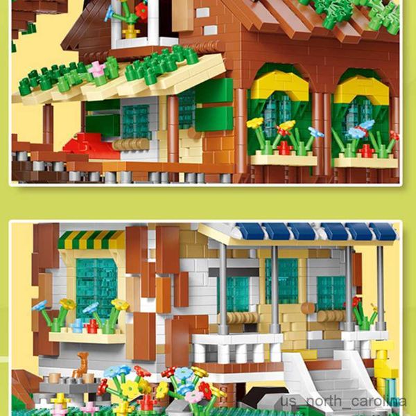 Blocchi 2023 Moderna casa sull'albero Decorazione casa sull'albero Building Blocks Modello classico Set Kit per bambini Per ragazzi Giocattoli per bambini R230905