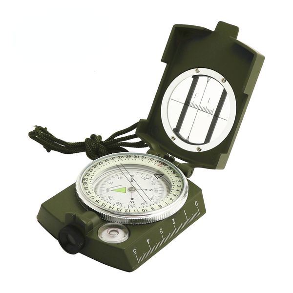 Outdoor-Gadgets K4580 hochpräziser amerikanischer Kompass, multifunktionaler militärischer grüner Kompass, Nordkompass, Outdoor-Autokompass, Überlebensausrüstung 230905