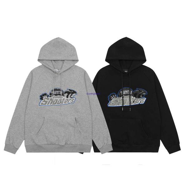 Dobi Erkek ve Kadın Hoodie Sweatshirt Amerikan Niş Marka Marka Trendy Marka Trendar Tiger Head Havlu İşlemeli Peluş Peluş Sıradan Gevşek Takımlı Kapüşonlu Sweaters Trend