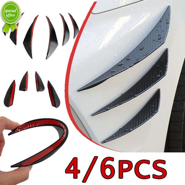 Neue 4/6pcs Front Stoßfänger Lippendekoration Diffusor Splitter Flossen Body Spoiler Canard Auto modifiziert Canard Exterior Teile Universal