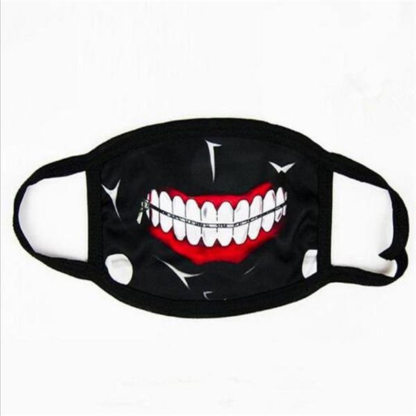 Tokyo Ghoul Kaneki Ken Horror Cadılar Bayramı Cosplay Mask Kış Anti-Dust Pamuk Komik Sıcak Yüz Maskesi Mufle Fast 2755