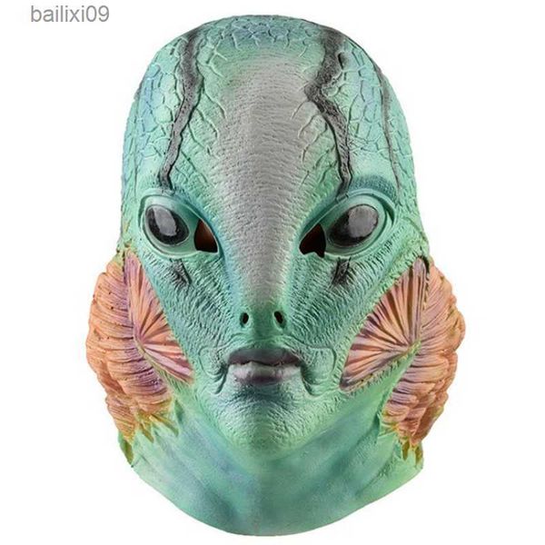 Máscaras de festa forma água anfíbio homem peixe cosplay trajes melhor filme oscar merman face halloween máscara de látex t230905