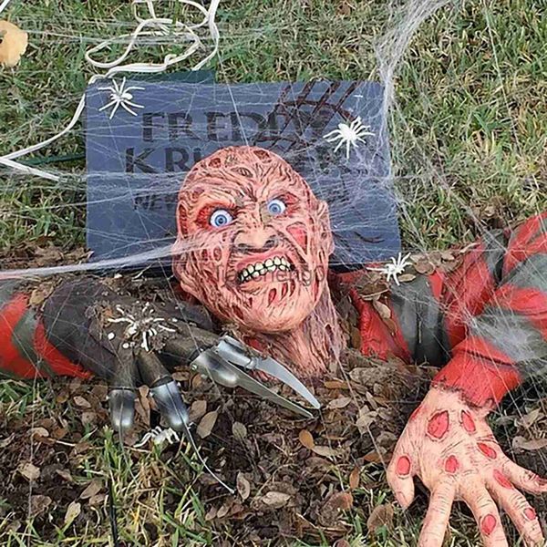 Decorazione per feste Nightmare Freddy Krueger Tomb Walker Appeso a parete Artigianato in resina Halloween Horror Dolls Ambiente spettrale Decorazione per feste x0905