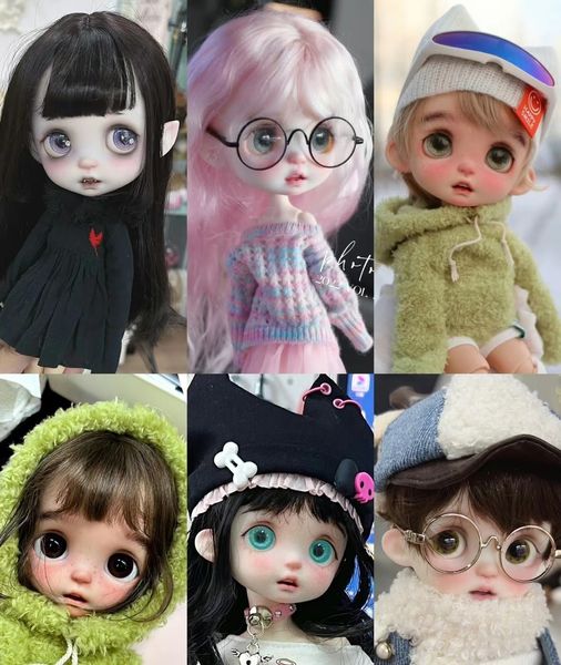 Bambole 16 Recast momo piupiu Bjd Solo testa Big Head Senza trucco O con Chimu s6 BODY bambola nuda 230904