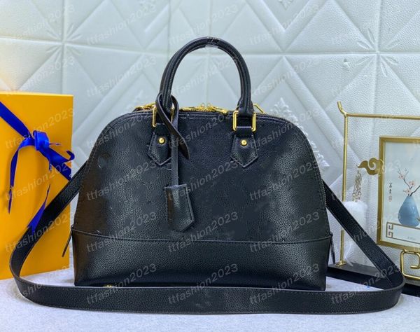 7A Designer-Tasche NEO ALMA BB PM Clutch mit Prägung, echtes Leder, Nieten, Griff oben, Damenhandtasche, Messenger-Geldbörse, Umhängetasche, Muscheltasche