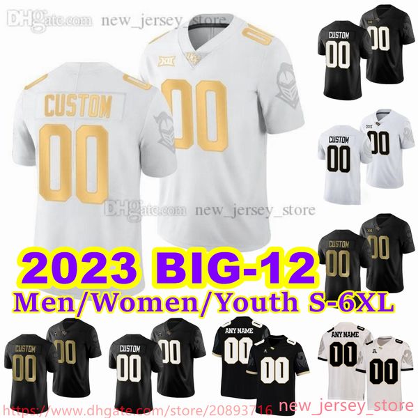 2023 BIG-12 Personalizado S-6XL NCAA UCF Knights Camisa de futebol 88 Josh Celiscar 55 Waltclaire Flynn Jr.