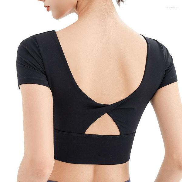 Roupa de ioga H-Yoga Camiseta esportiva feminina sutiã esportivo vetement femme