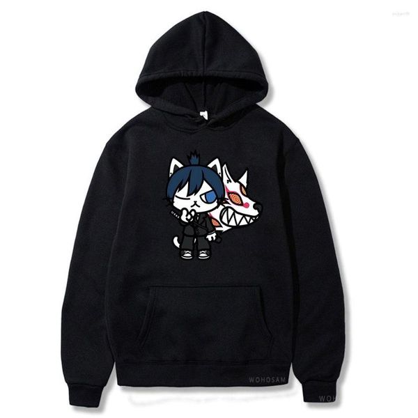 Herren Hoodies Chainsaw Man Anime Hoodie Pullover Sweatshirt Harajuku Lustige Hayakawa Aki Manga Grafik Streetwear Casual Hip Hop