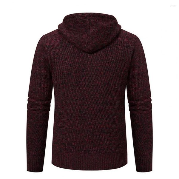 Giacche da uomo Giacca autunno-inverno da uomo Cappotto caldo antivento con cappuccio elegante con tasca con chiusura a cerniera A per