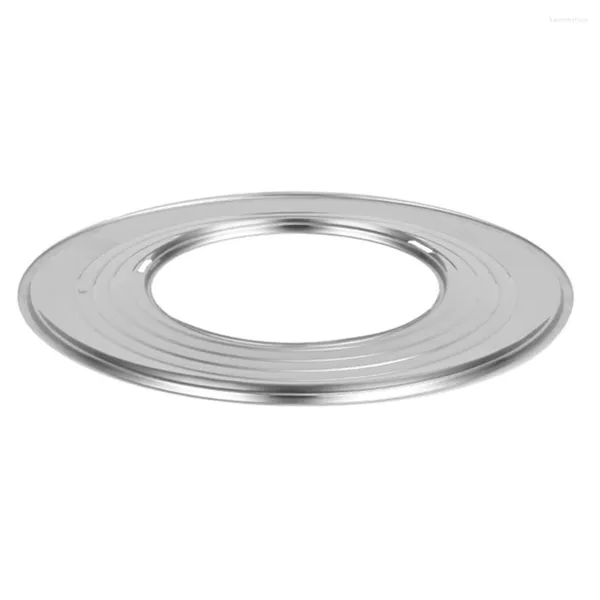 Doppelkessel-Dämpfer-Ring-Nahrungsmitteldampfplatte-Edelstahl-Adapter-Holztablett-rundes haltbares Gestell-Suppentopf-Ständer-Küchen-Metall
