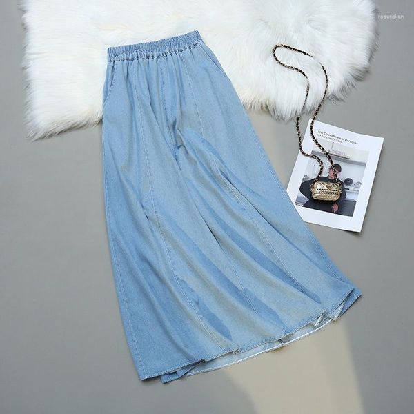 Gonne Moda Vita alta Gonna estiva Donna Vintage Coreano Denim Donna Elegante Faldas Mujer A-line Ombrello Jeans WD339