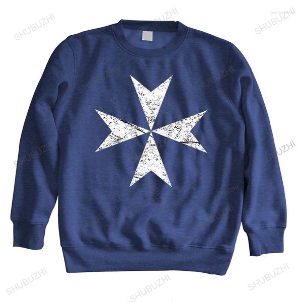 Felpe con cappuccio da uomo Autunno Felpa in cotone Felpa con cappuccio Streetwear Cavalieri Templari Crociato Croce di Malta Unisex Manica lunga Homme