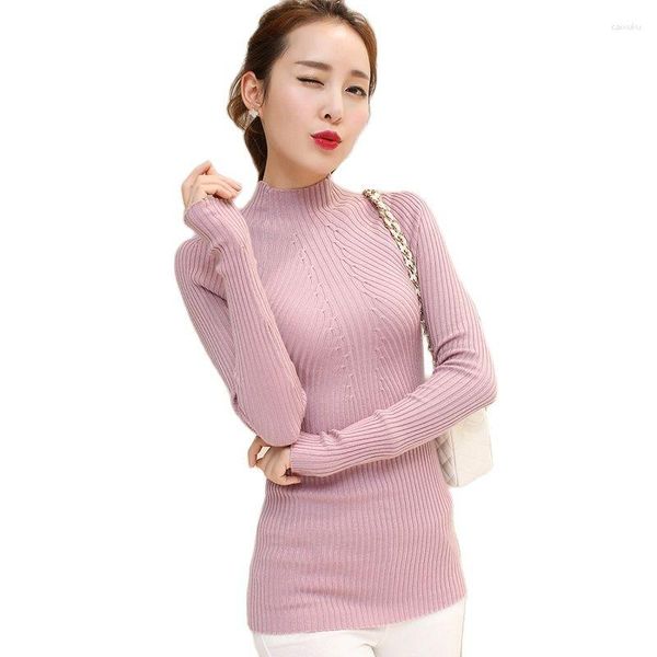 Maglioni da donna Limitata nel tempo Ohclothing 2023 Maglione di cashmere Donna Primavera Pullover Manica lunga Mezza dolcevita Maglione sottile di maglieria