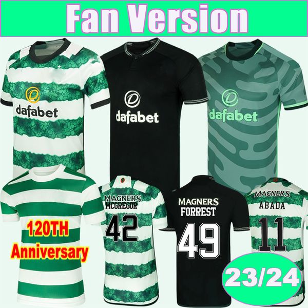 23 24 MCGREGOR ABADA Herren-Fußballtrikots zum 120-jährigen Jubiläum DAIZEN TURNBULL FORREST AJETI JOHNSTON Home Away 3rd Football Shirts Kurzarm-Uniformen für Erwachsene